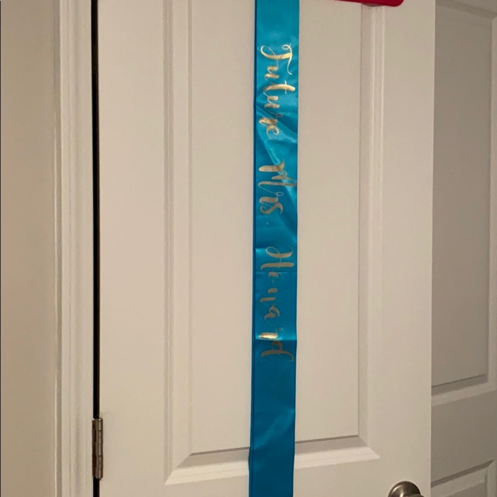 Teal Satin “Future Mrs. Howard” Sash